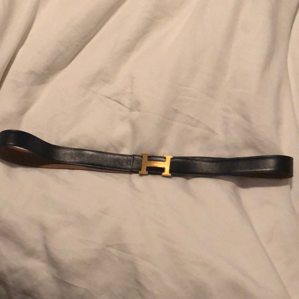 Hermès Belt, black leather